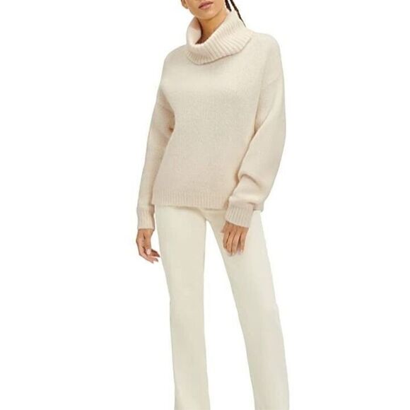 UGG 1131507 101 Womens Sz XS Cream/Beige Lylah Roll Neck Wool Blend Sweater - Picture 1 of 10